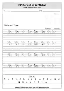 worksheet Nn